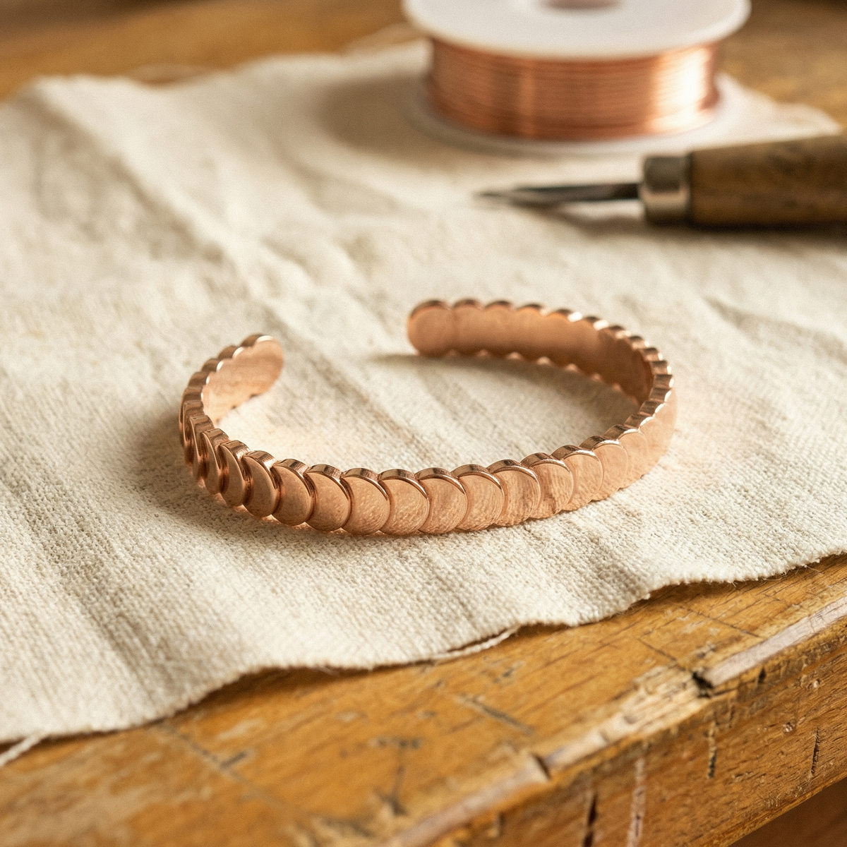Vera's Tide Copper Bracelet