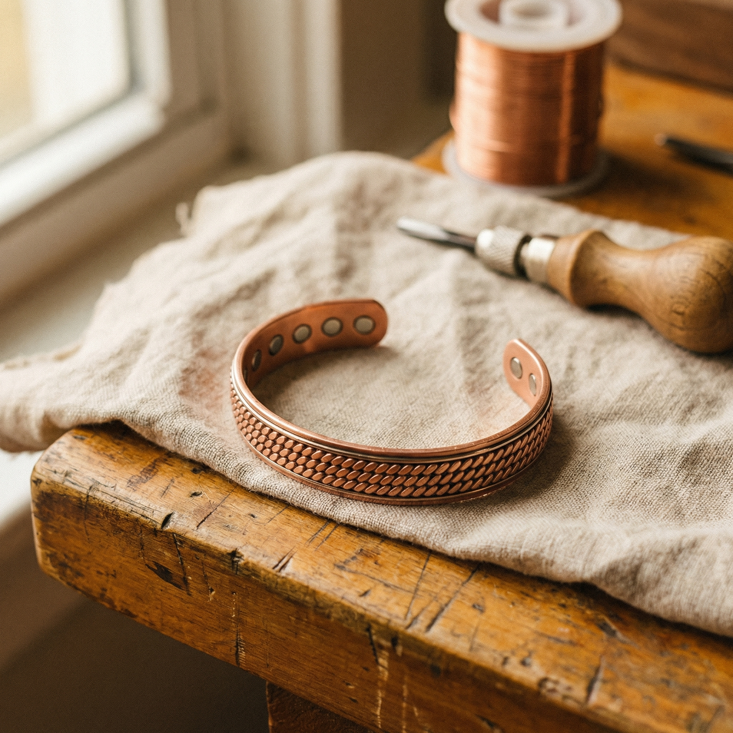 Vera's Wave Copper Bracelet