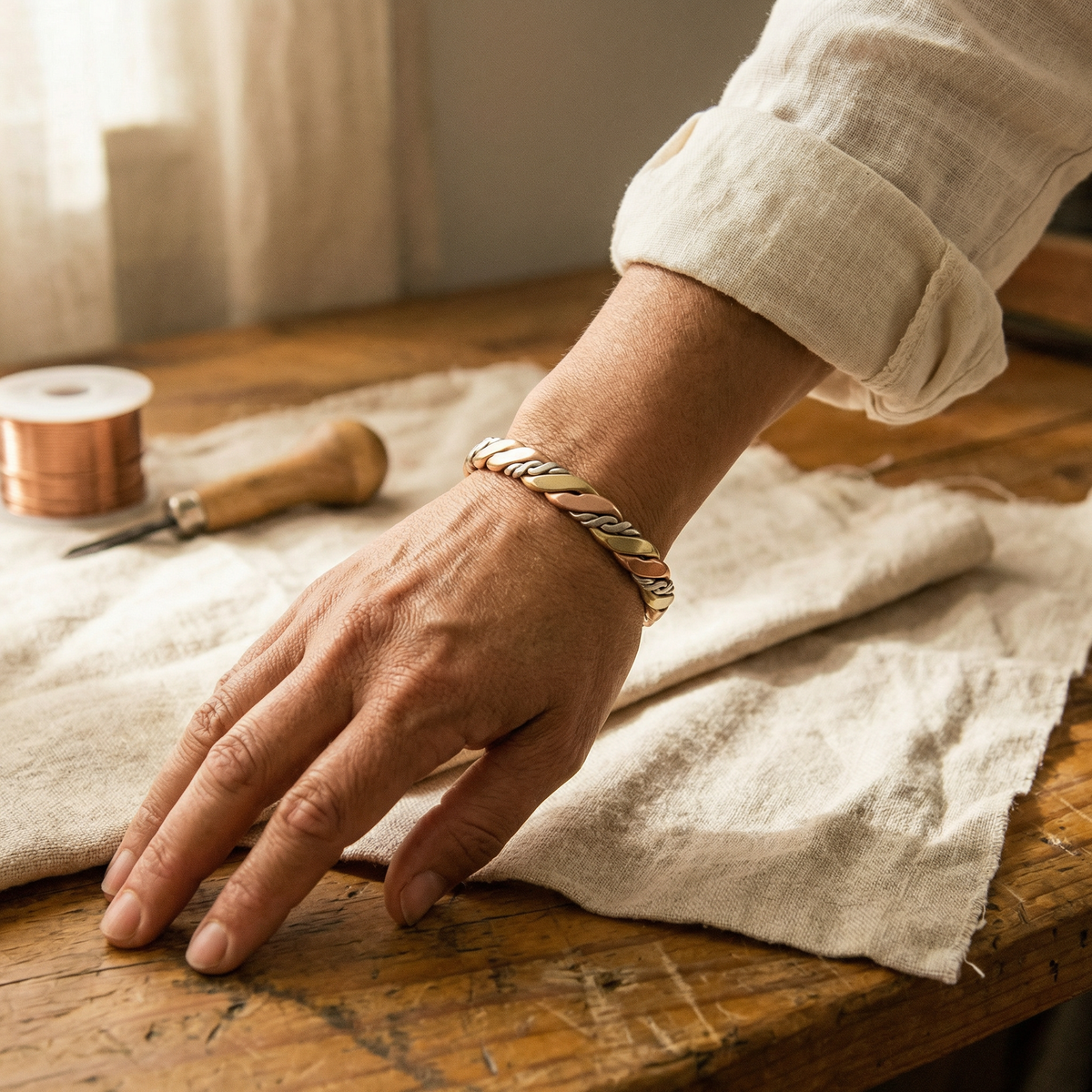 Vera's Stone Copper Bracelet