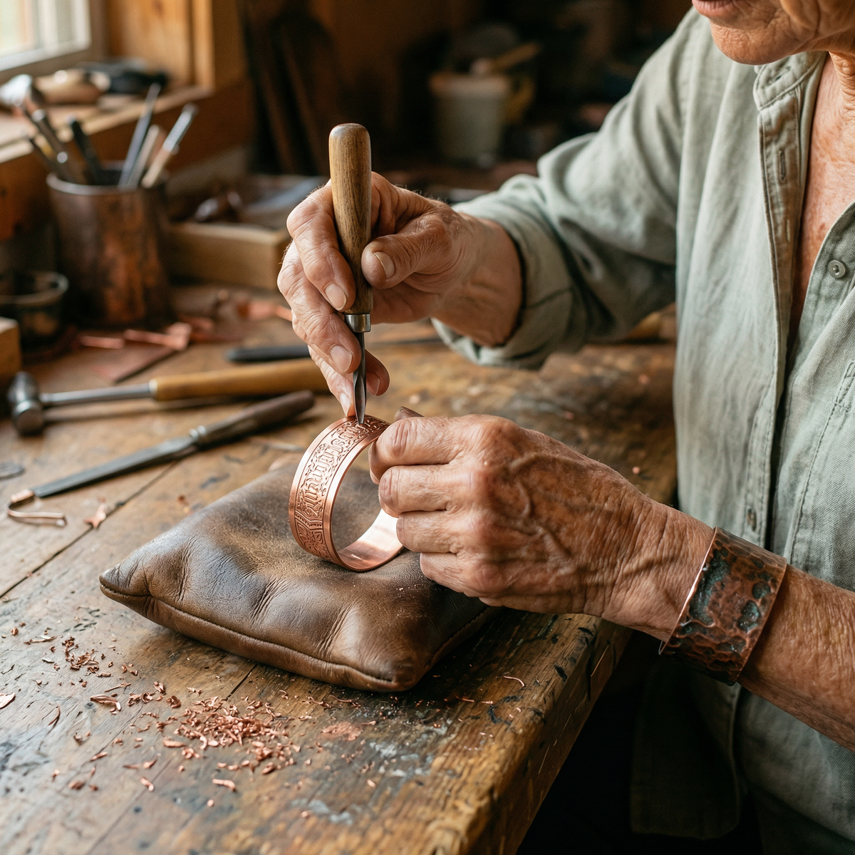 Vera's Drift Copper Bracelet