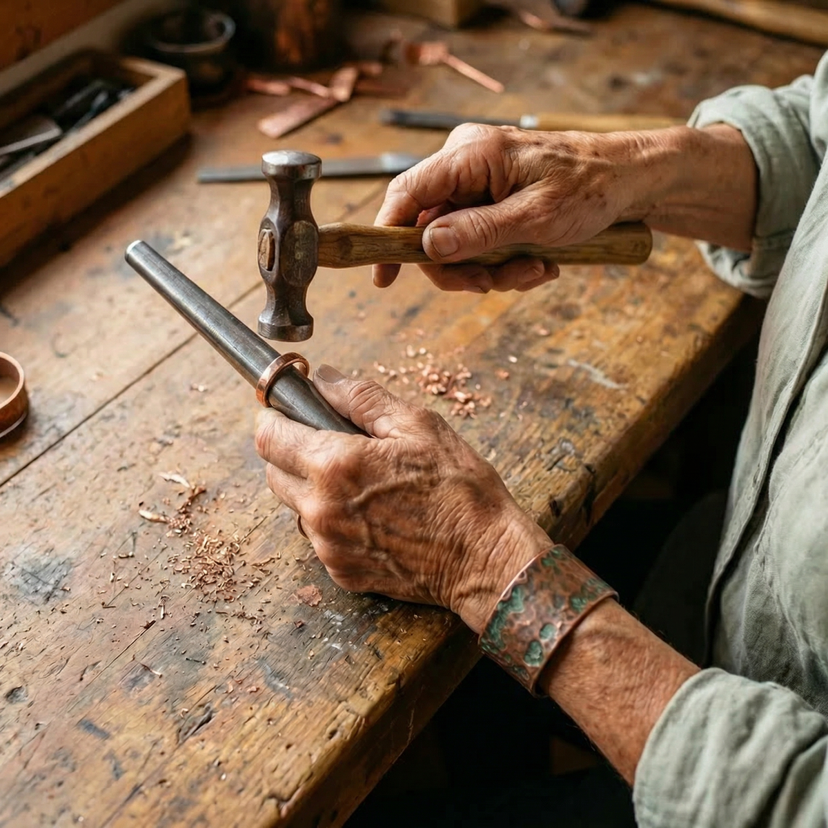 Vera's Tine Copper Ring