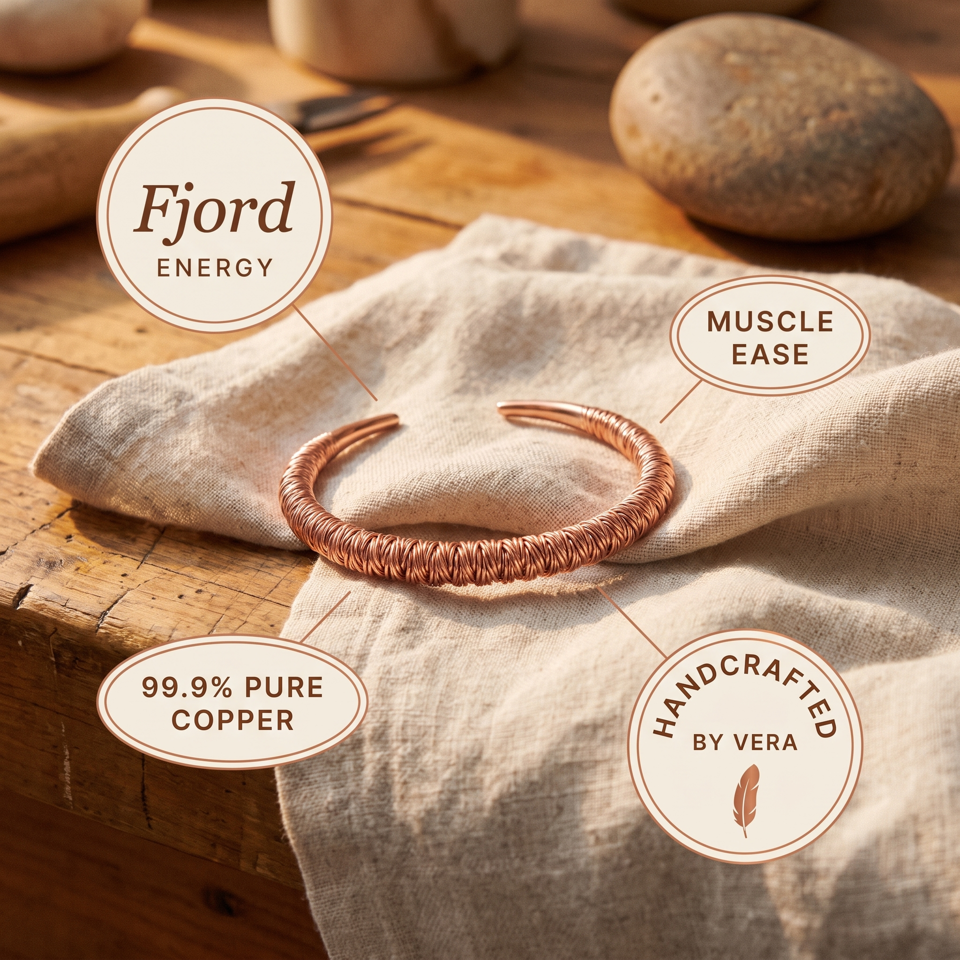 Vera's Fjord Copper Cuff